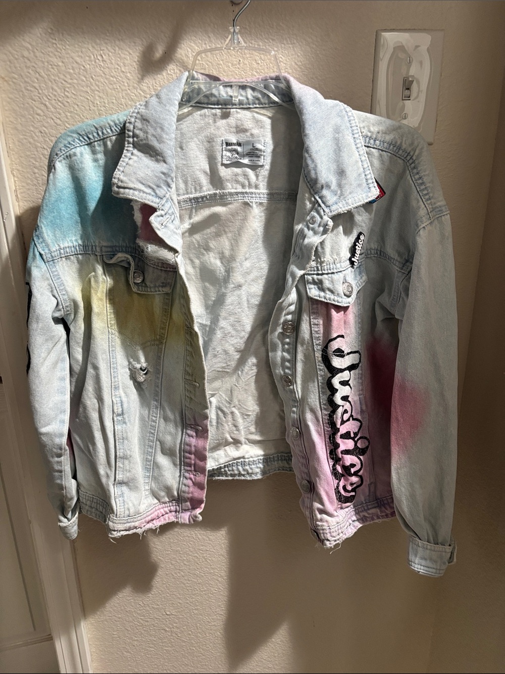 Bazooka, Ring Pop and Justice Collab Kids Denim Jacket L (12-14)